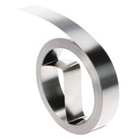 Dymo Embossing Non-Adhesive Steel Tags- 0.5 in. Wide- 21 Front - Metallic Silver 784-32500